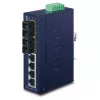 PLANET ISW-621TS15 Pramoninis nevaldomas L2 Fast Ethernet jungiklis su 4x 10/100 + 2x 100Base-FX SC kelių režimų, DIN bėgelis/sieninis montavimas, -40 iki 75°C