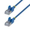 StarTech.com 1m Ultra Slim Cat6a UTP Patch Cable - Blue - Snagless RJ45