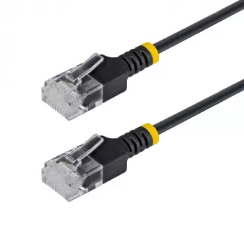 StarTech.com 15 cm itin plonas Cat6a UTP jungiamasis kabelis - RJ-45 kištukas į RJ-45 kištuką - juodas