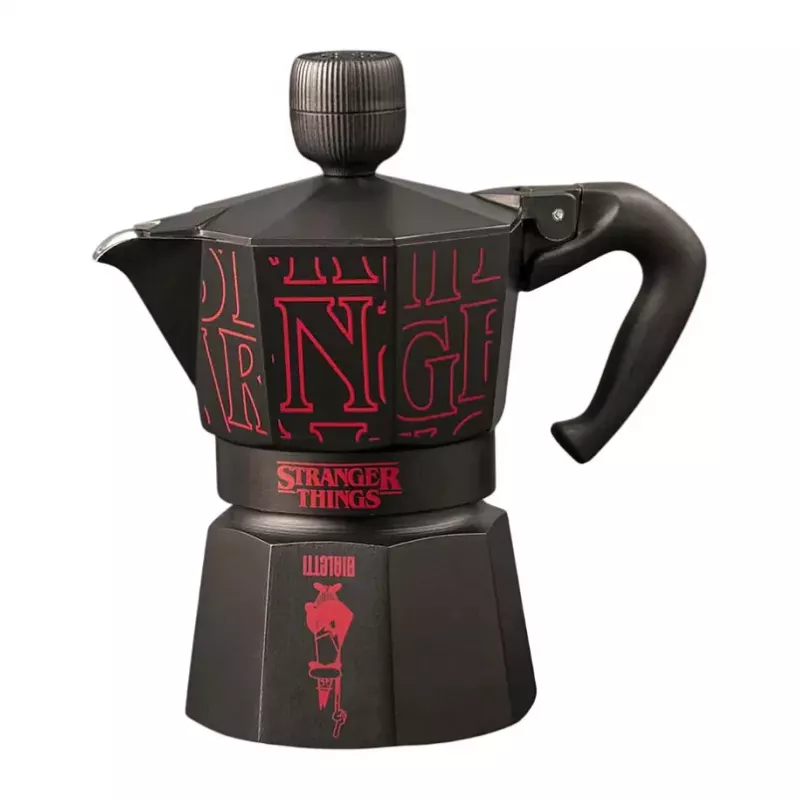 Bialetti Moka Express Sound Stranger Things 3-Cup Stovetop Espresso Maker (150 ml) Black