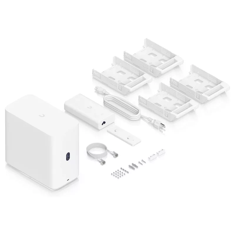 Ubiquiti UNAS-4-W 4-Bay NAS Server, White, 4GB RAM, 2.5GbE, 10GbE