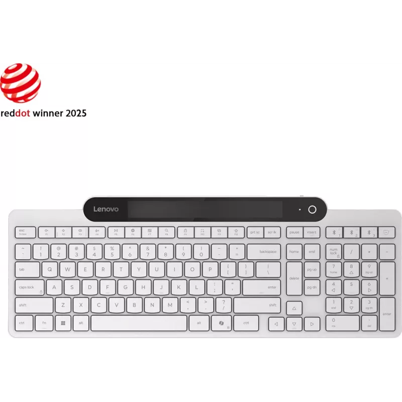 Lenovo Bluetooth klaviatūra su savaiminio įkrovimo funkcija (Cloud Grey) GY41R69590