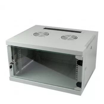 ALLNET 19 inch sieninis tinklo spintos korpusas 4U 1-dalis 594x541mm šviesiai pilkas SMQ serija
