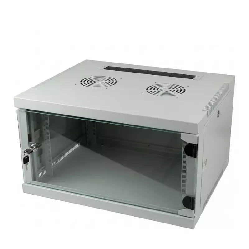 ALLNET 19 inch sieninis tinklo spintos korpusas 4U 1-dalis 594x541mm šviesiai pilkas SMQ serija