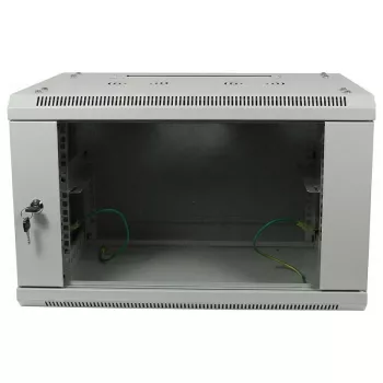 ALLNET 19 inch sieninis korpusas 9U 1 dalies gylis 450 mm šviesiai pilkas plokščios pakuotės SMA serija