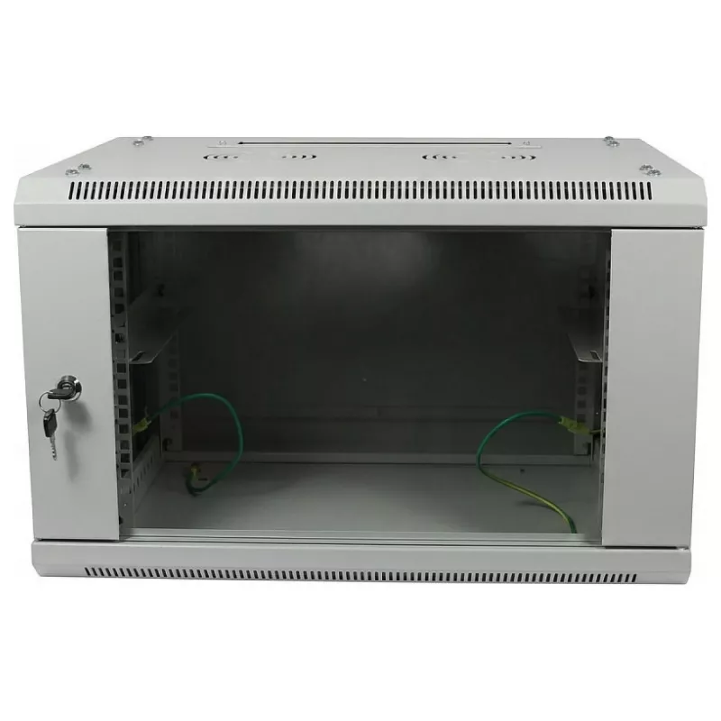ALLNET 19 inch sieninis korpusas 9U 1 dalies gylis 450 mm šviesiai pilkas plokščios pakuotės SMA serija