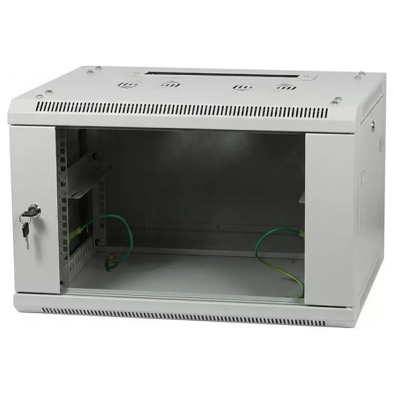 ALLNET 19 inch sieninis korpusas 15U 1 dalies gylis 600mm šviesiai pilkas plokščios pakuotės SMA serija