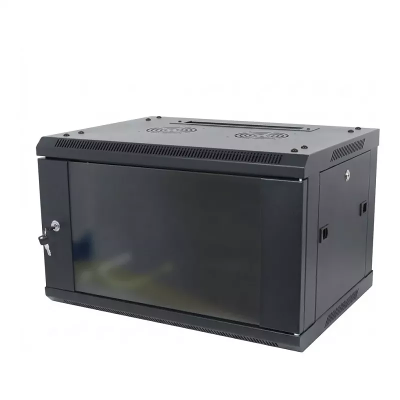 ALLNET SMA-Series 19 inch sieninis korpusas 9U 1-dalis 600mm gylio juodas plokščias paketas
