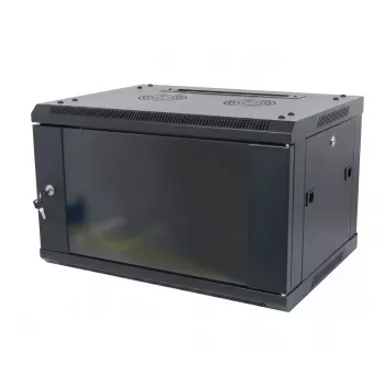 ALLNET 19 inch sieninis spintos korpusas 15U 1-dalis 600mm gylio juodas plokščios pakuotės SMA serija