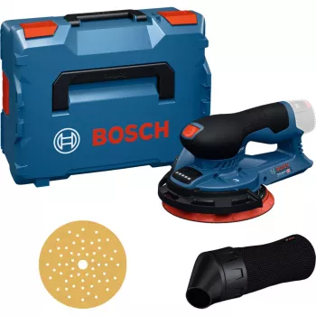 Bosch Professional GEX 12V-150-3 Belaidis atsitiktinės orbitos šlifuoklis (12V, 150 mm, bešepetėlis EC variklis, L-BOXX dėžutėje)