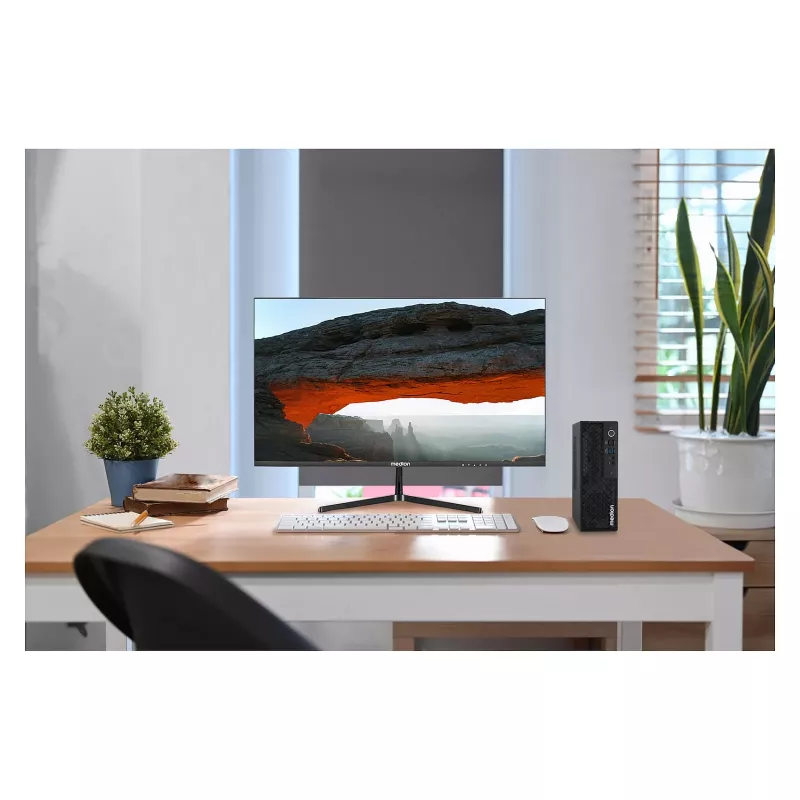 MEDION Picoworx T80 III Mini PC, Intel Core Ultra 7 258V, 32 GB RAM, 1 TB SSD, Windows 11 Pro, juoda