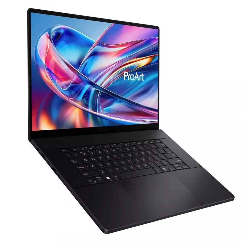ASUS ProArt P16 H7606WR-SE058X Ryzen AI 9 HX 370 16.0 inch 4K OLED 120Hz 1600nits Anti-Reflective nešiojamas kompiuteris 32GB LPDDR5X 1TB SSD GeForce RTX 5070 Ti 12GB FHD kamera 90WHrs Windows 11 Pro aliuminis Nano Black