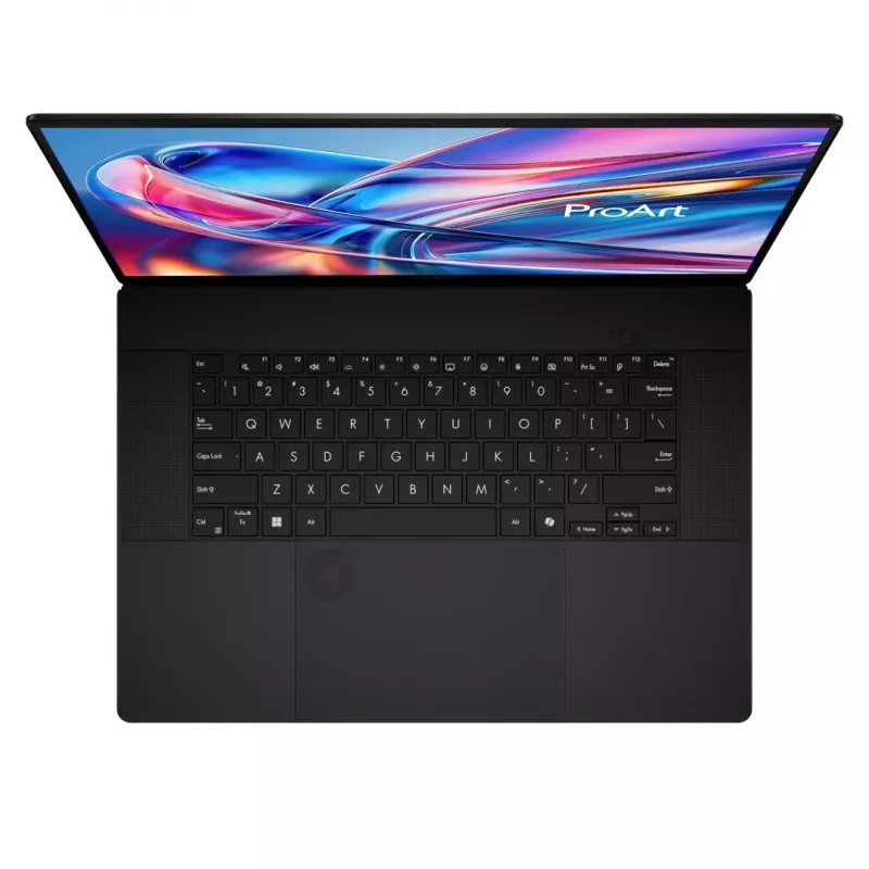 ASUS ProArt P16 H7606WR-SE058X Ryzen AI 9 HX 370 16.0 inch 4K OLED 120Hz 1600nits Anti-Reflective nešiojamas kompiuteris 32GB LPDDR5X 1TB SSD GeForce RTX 5070 Ti 12GB FHD kamera 90WHrs Windows 11 Pro aliuminis Nano Black