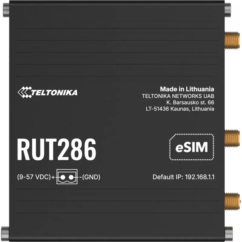 Teltonika RUT286 4G/LTE/3G RS232 RS485 Global POE pramoninis maršrutizatorius