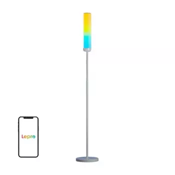 Lepro O1 AI Floor Lamp - protingas toršeras, 2000 liumenų, RGB+CCT, Wi-Fi, veikia su Alexa/Google Assistant