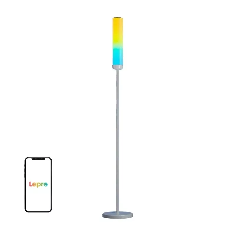 Lepro O1 AI Floor Lamp - protingas toršeras, 2000 liumenų, RGB+CCT, Wi-Fi, veikia su Alexa/Google Assistant
