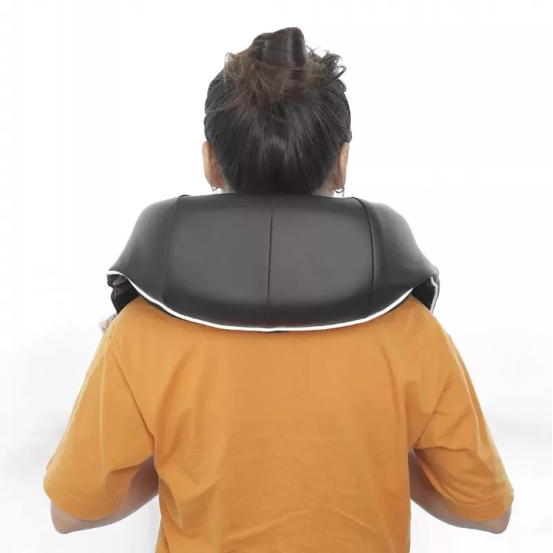 RENPHO U-Neck 1 Shiatsu kaklo ir pečių masažuoklis su šiluma, 8 dvikrypčiai besisukantys mazgai, 3 greičio lygiai, juodas