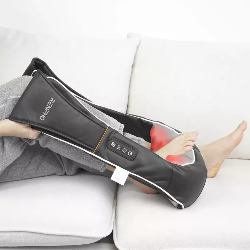 RENPHO U-Neck 1 Shiatsu kaklo ir pečių masažuoklis su šiluma, 8 dvikrypčiai besisukantys mazgai, 3 greičio lygiai, juodas