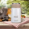 Maestro MR-1646-80 Dinner Thermos 0.8 L Nerūdijančio plieno vakuuminis maisto termosas su sulankstomu šaukštu
