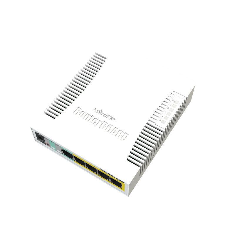 MikroTik RB260GSP 5-Port Gigabit PoE Switch su SFP