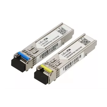 MikroTik SFP modulis S-3553LC20D, 1.25Gb/s, 20km, vienmodis, pora (T1310nm/R1550nm) + (T1550nm/R1310nm)
