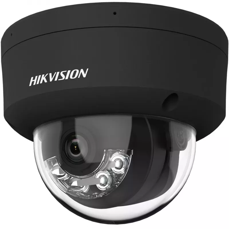Hikvision DS-2CD2143G2-LIS2U(2.8mm)(BLACK) 4MP AcuSense kupolinė IP vaizdo stebėjimo kamera, 2.8mm fiksuotas objektyvas, juoda