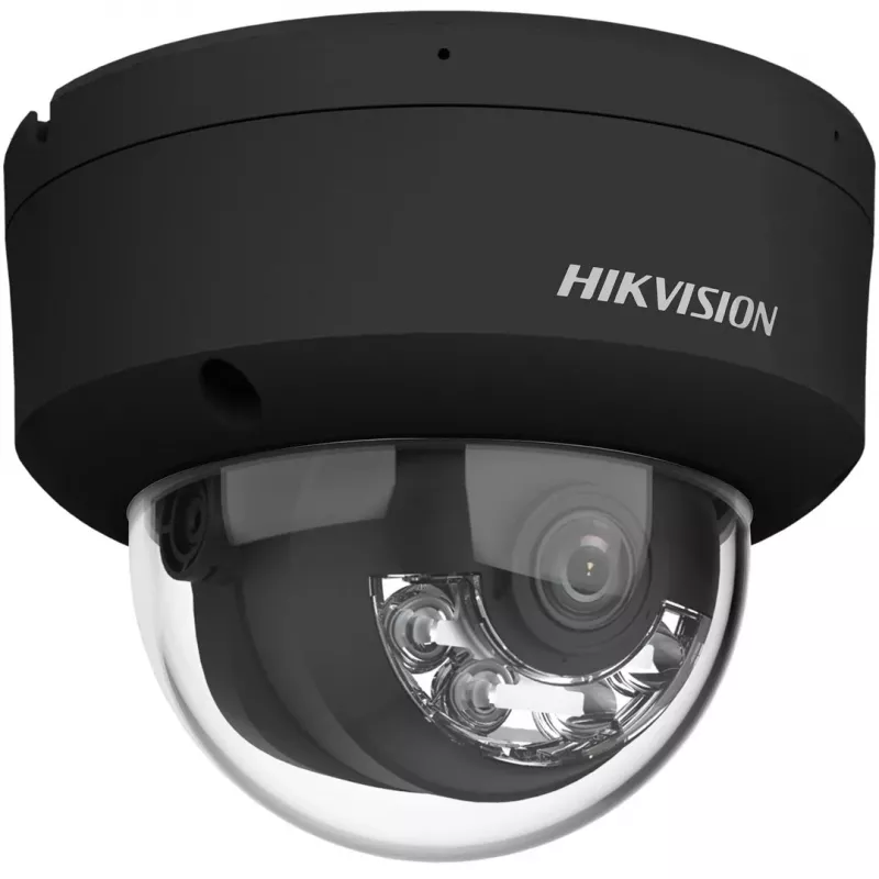 Hikvision DS-2CD2143G2-LIS2U(2.8mm)(BLACK) 4MP AcuSense kupolinė IP vaizdo stebėjimo kamera, 2.8mm fiksuotas objektyvas, juoda