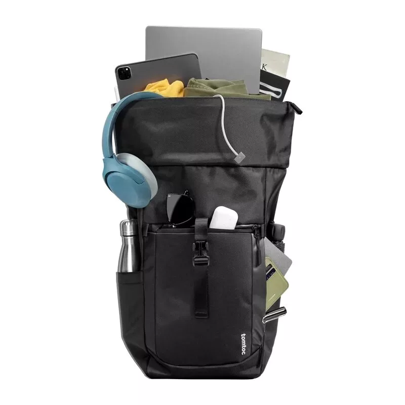 Tomtoc Navigator-T61 kelioninė kuprinė nešiojamam kompiuteriui, 25-30 L, 17,3 col., juoda