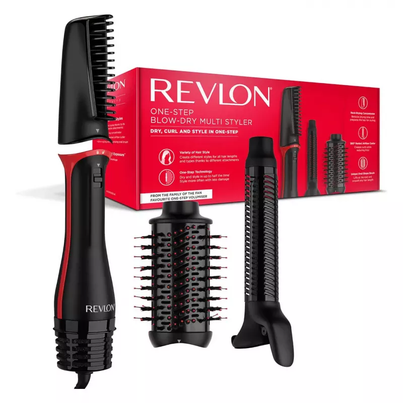 REVLON Plaukų džiovintuvas ir daugiafunkcis stilius One-Step OneStep juodas raudonas (RVDR5333E)