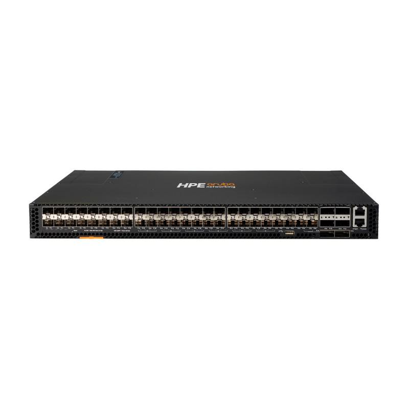 HPE Aruba 8320 48 prievadų 10GbE SFP+ ir 6 prievadų 40GbE QSFP+ valdomas 3 sluoksnio jungiklis su 2x 400W maitinimo šaltiniais, 5 ventiliatoriais, stovo komplektu, TAA atitikmuo