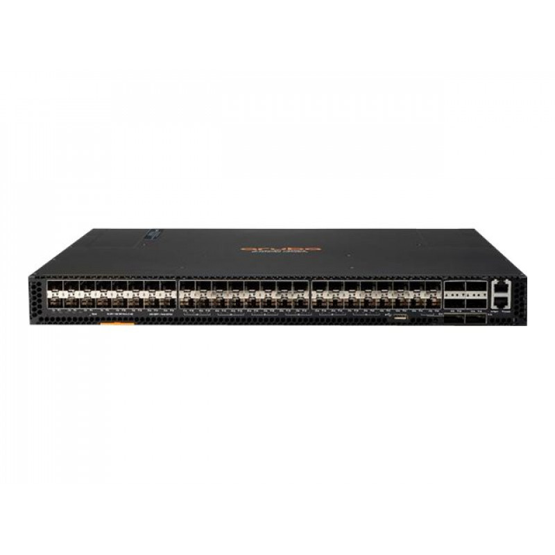 HPE Aruba 8320 48 prievadų 10GbE SFP+ ir 6 prievadų 40GbE QSFP+ valdomas 3 sluoksnio jungiklis su 2x 400W maitinimo šaltiniais, 5 ventiliatoriais, stovo komplektu, TAA atitikmuo