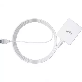 ARLO USB įkrovimo adapteris su Euro kištuku į USB-C, 7,6 m, lauko, baltas