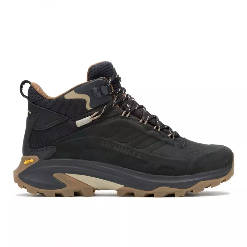 Merrell Moab Speed 2 Leather Mid Hiking Boots - Black - US Men's 10.5