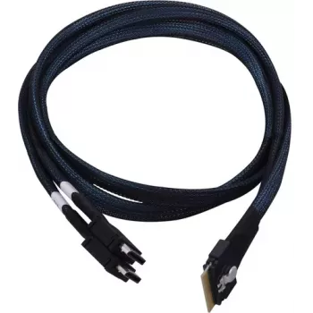 Microchip Adaptec vidinis NVMe kabelis 1x SFF-8654 x8 į 2x SFF-8612 x4 (OCuLink) 0,8 m SlimSAS į OCuLink NVMe diskams