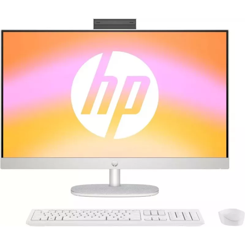 HP All-in-One 27-cr0024na stalinis kompiuteris, 27 inch Full HD IPS ekranas, Intel Core i7-1355U, 8 GB DDR4 RAM, 512 GB PCIe NVMe SSD, Windows 11 Home, Natural Silver (atnaujinta prekė)