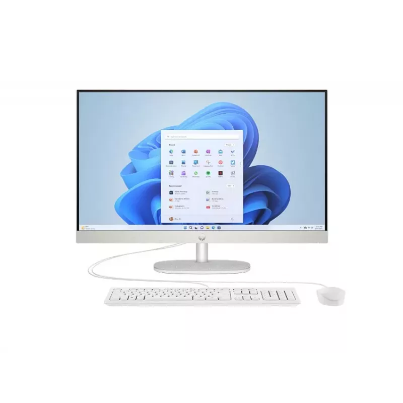 HP All-in-One 27-cr0004nc, AMD Ryzen 7 7730U, 32 GB RAM, 1 TB SSD, 27 inch Full HD IPS, Windows 11 Home, White (atnaujinta prekė)