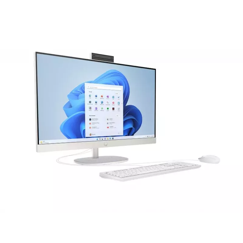 HP All-in-One 27-cr0004nc, AMD Ryzen 7 7730U, 32 GB RAM, 1 TB SSD, 27 inch Full HD IPS, Windows 11 Home, White (atnaujinta prekė)
