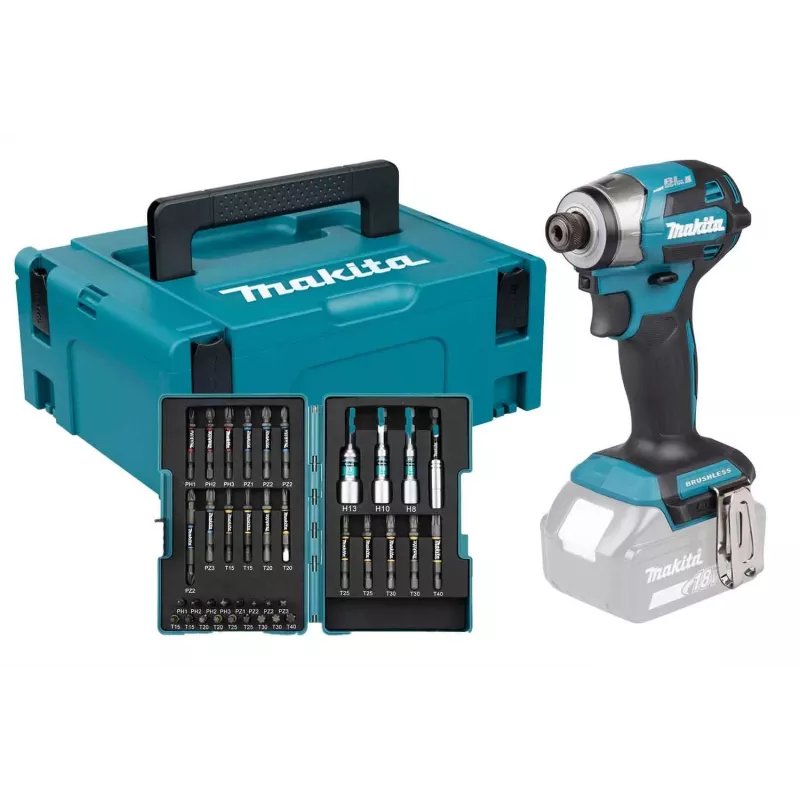 Makita DTD173ZJX2 18V LXT bešepetėlis smūginis suktuvas 180 Nm, įrankis be akumuliatoriaus