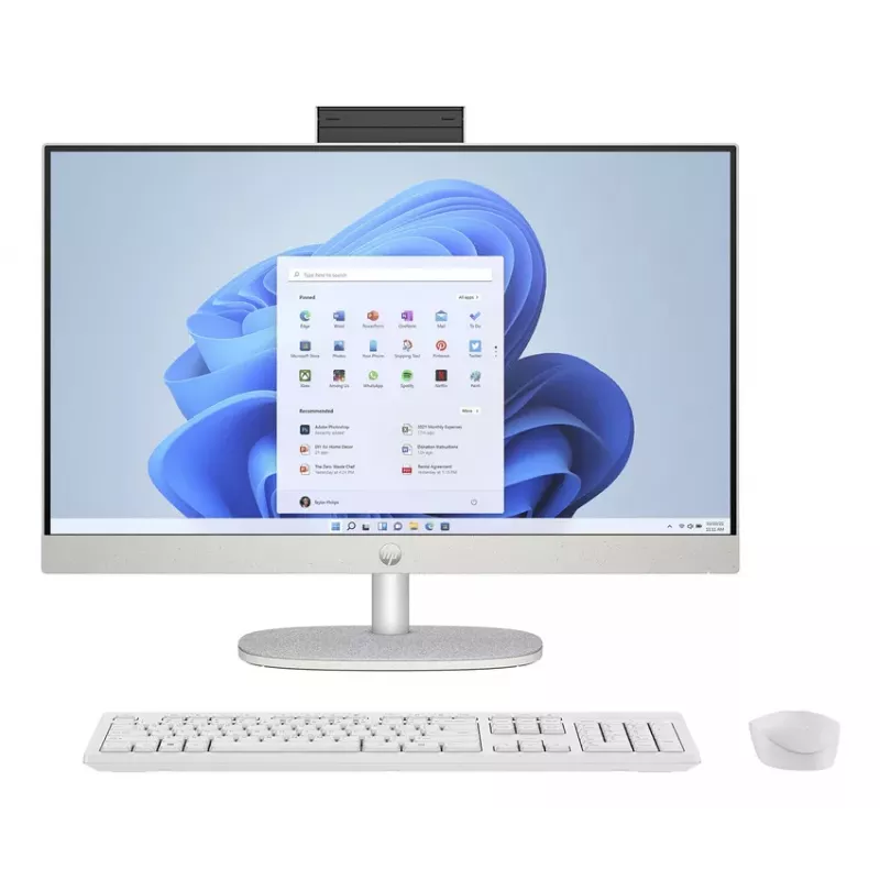 HP All-in-One 24-cr0061nf, AMD Ryzen 7 7730U, 16 GB RAM, 1 TB SSD, 23,8 inch Full HD IPS, Windows 11 Home, balta
