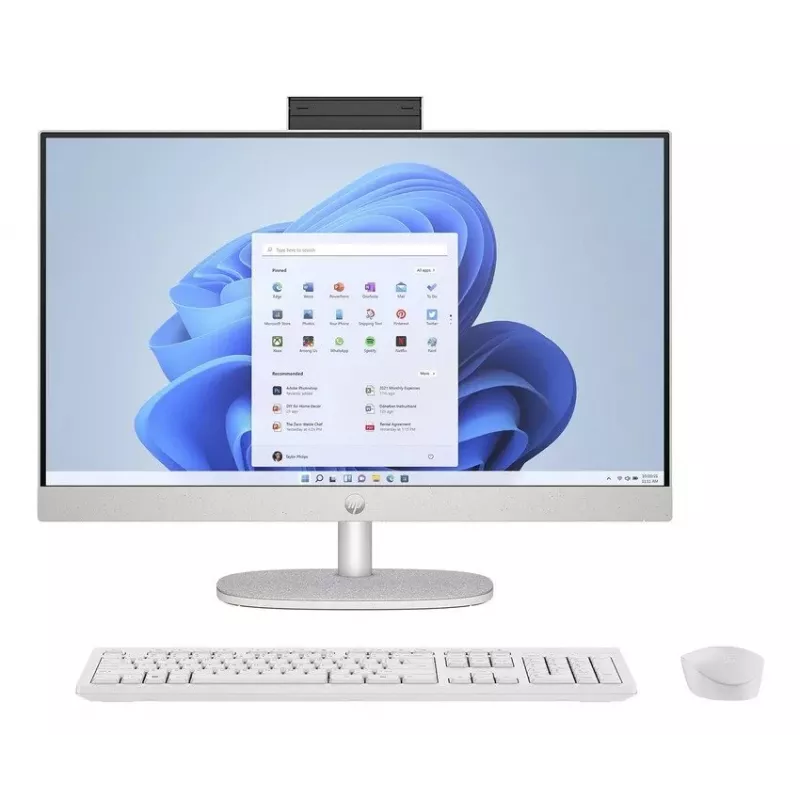 HP All-in-One 24-cr0061nf, AMD Ryzen 7 7730U, 16 GB RAM, 1 TB SSD, 23,8 inch Full HD IPS, Windows 11 Home, balta