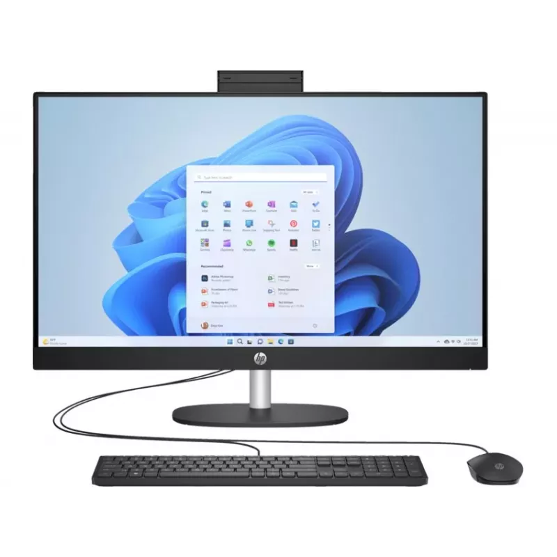 HP All-in-One 27-cr0038na, 27 inch Full HD IPS, AMD Ryzen 5, 16GB RAM, 1TB SSD, Windows 11 Home, Natural Silver (atnaujinta prekė)