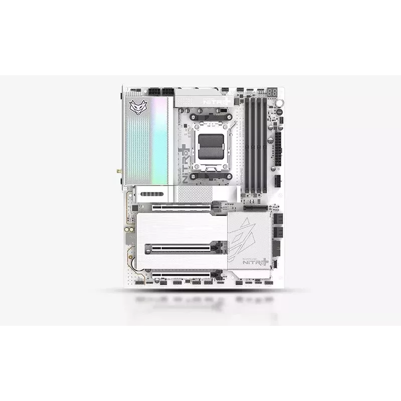 SAPPHIRE NITRO+ X870EA PHANTOMLINK P.E pagrindinė plokštė, AMD X870E, Socket AM5, DDR5, Wi-Fi 7, balta/juoda