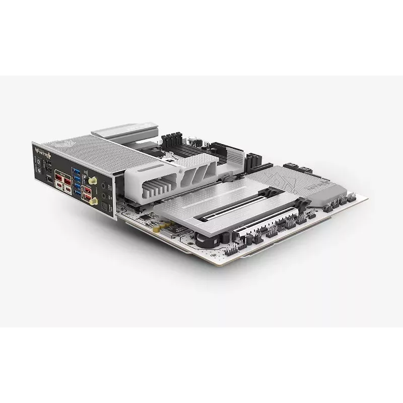 SAPPHIRE NITRO+ X870EA PHANTOMLINK P.E pagrindinė plokštė, AMD X870E, Socket AM5, DDR5, Wi-Fi 7, balta/juoda