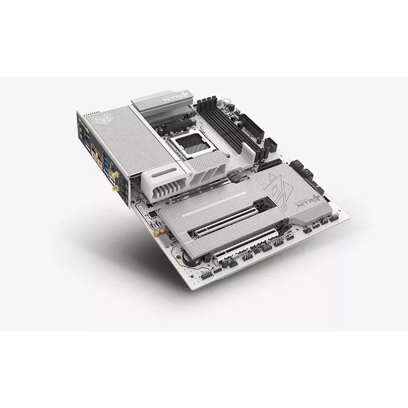 SAPPHIRE NITRO+ X870EA PHANTOMLINK P.E pagrindinė plokštė, AMD X870E, Socket AM5, DDR5, Wi-Fi 7, balta/juoda
