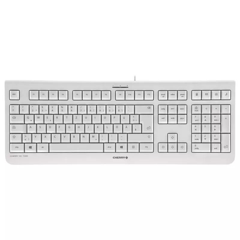 Cherry KC 1000 klaviatūra - Pan Nordic - šviesiai pilka