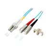 EFB Elektronik ECOFIBER Fiber Optic Patch Cable LC/UPC to LC/UPC Duplex OM3 1m LSZH Aqua