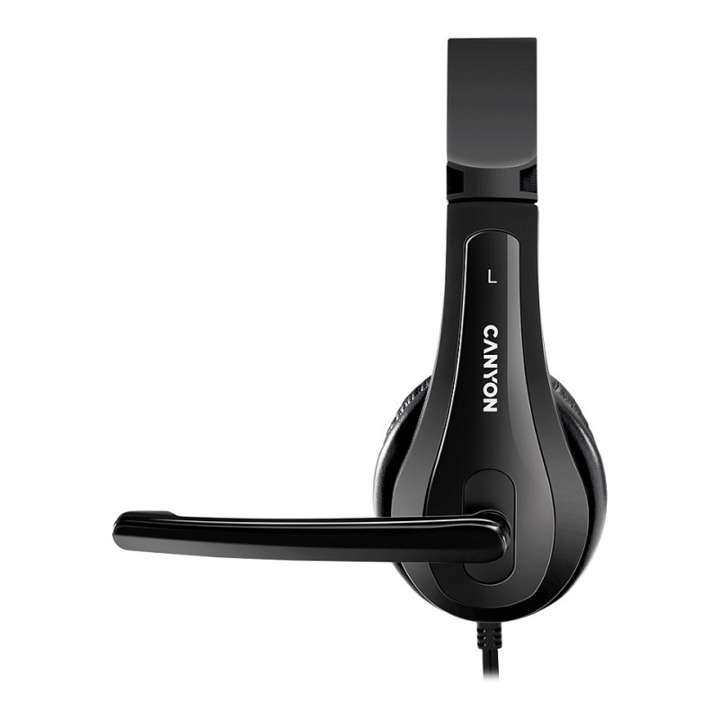 CANYON PC Headset CHSU-1 PC Mic USB 2m Black