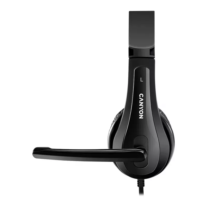CANYON PC Headset CHSU-1 PC Mic USB 2m Black