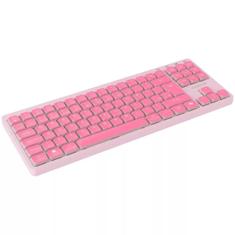 CANYON klaviatūra OnType 10 Low Profile EN Wired Pink