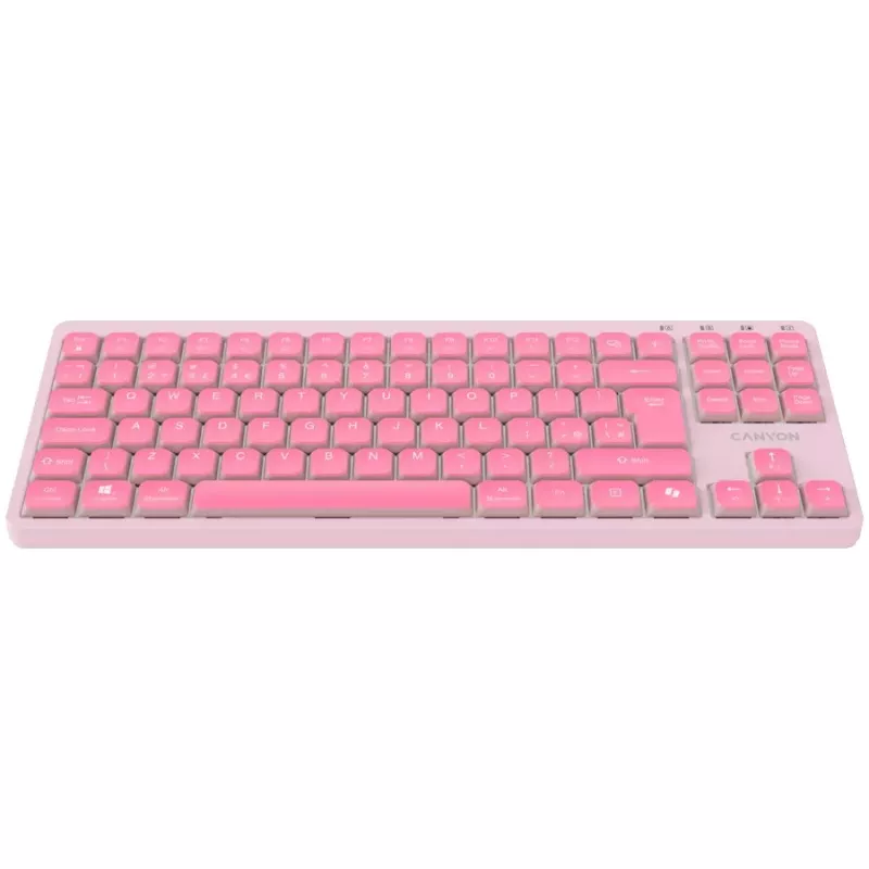 CANYON klaviatūra OnType 10 Low Profile EN Wired Pink